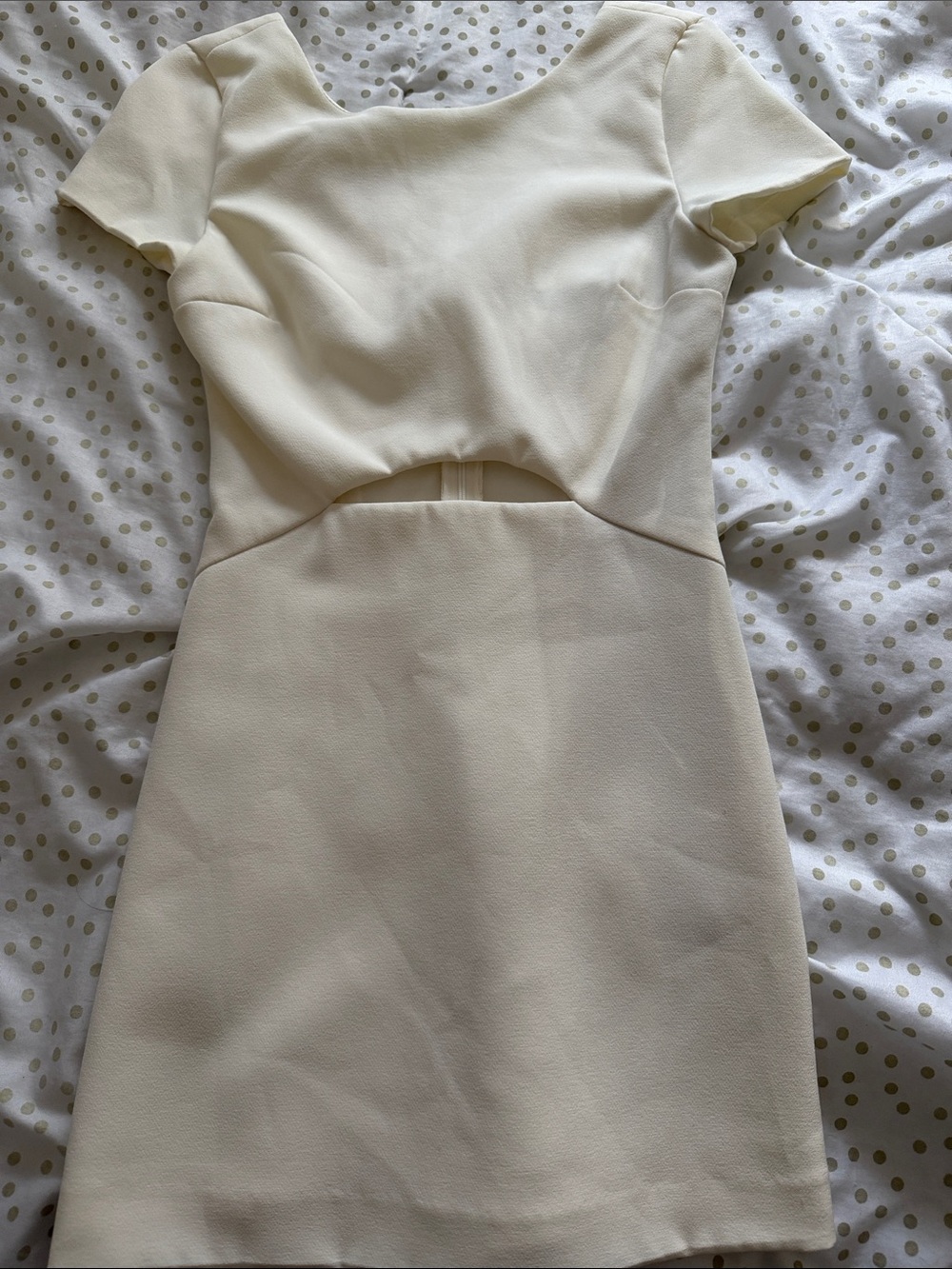 Zara Cream Cutout Mini Dress